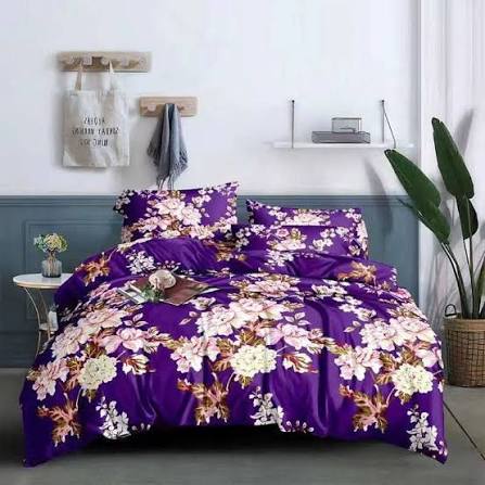 Royal Purple Floral Luxury Duvet Set
