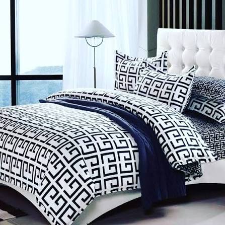 Greek Key Geometric Hospitality Bedding