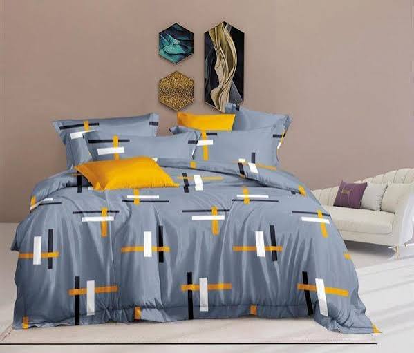 Nordic Grey & Gold Accent Bedding Set